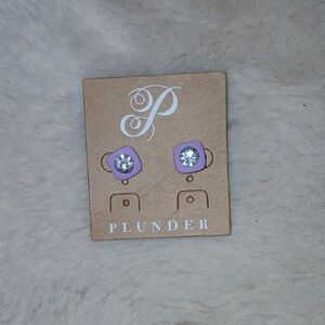 Plunder Lavender and Silver Womans Earrings